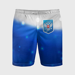 Мужские спортивные шорты Герб России Blue