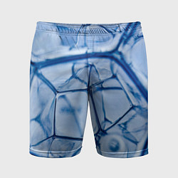 Мужские спортивные шорты Абстрактная синяя ледяная броня