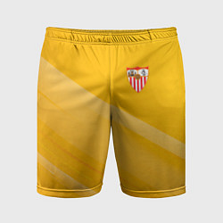 Шорты спортивные мужские Sevilla желтая абстракция, цвет: 3D-принт