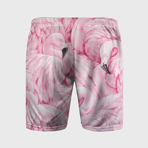 Мужские спортивные шорты Pink Flamingos / 3D-принт – фото 2