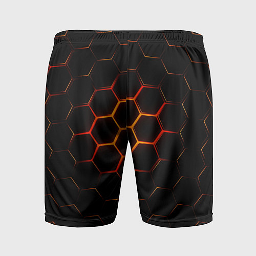 Мужские спортивные шорты Раскалённые соты - текстура / 3D-принт – фото 2