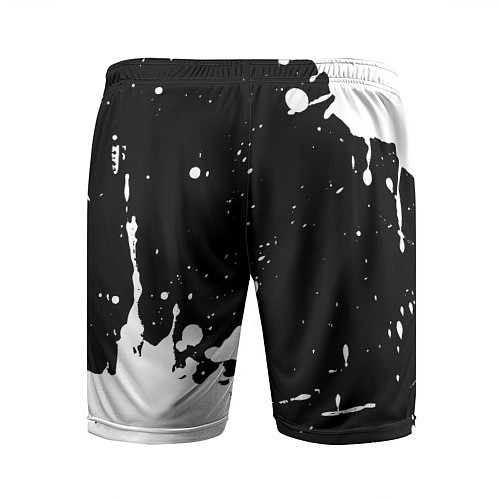 Мужские спортивные шорты Thirty Seconds to Mars и рок символ на темном фоне / 3D-принт – фото 2