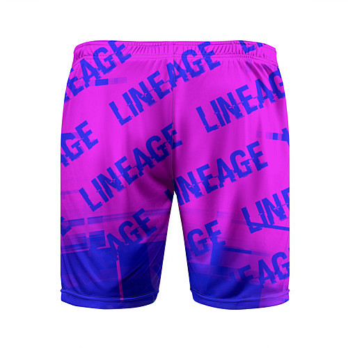 Мужские спортивные шорты Lineage glitch text effect: паттерн / 3D-принт – фото 2
