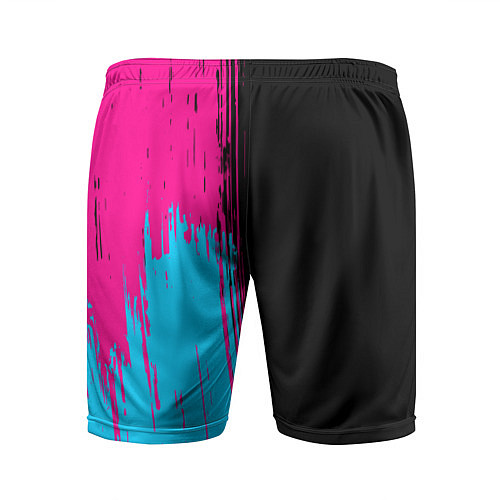 Мужские спортивные шорты Rainbow Six - neon gradient: по-вертикали / 3D-принт – фото 2
