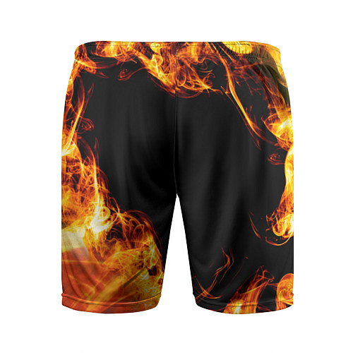 Мужские спортивные шорты Disturbed и пылающий огонь / 3D-принт – фото 2