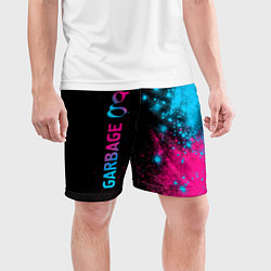 Шорты спортивные мужские Garbage - neon gradient: по-вертикали, цвет: 3D-принт — фото 2