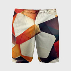 Шорты спортивные мужские Объёмная геометрическая абстракция, цвет: 3D-принт