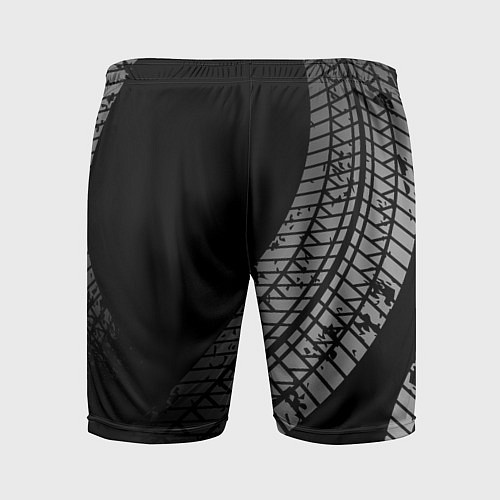 Мужские спортивные шорты Subaru tire tracks / 3D-принт – фото 2