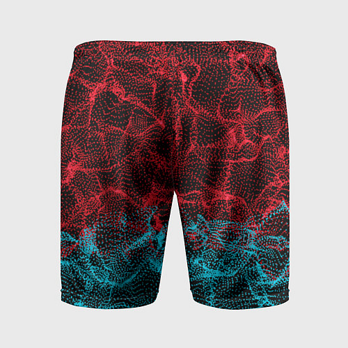 Мужские спортивные шорты Двухцветная абстракция / 3D-принт – фото 2