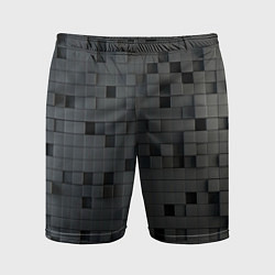 Шорты спортивные мужские Пиксельный объёмный паттерн, цвет: 3D-принт