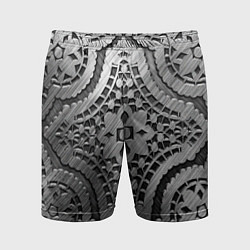 Шорты спортивные мужские Кружевная кольчуга, цвет: 3D-принт