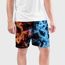 Шорты спортивные мужские Fire and Water Огонь и вода, цвет: 3D-принт — фото 2