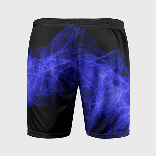 Мужские спортивные шорты Синяя звуковая волна / 3D-принт – фото 2