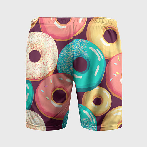 Мужские спортивные шорты Пончики и только пончики / 3D-принт – фото 2