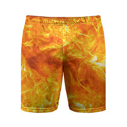 Шорты спортивные мужские Бушующий огонь, цвет: 3D-принт