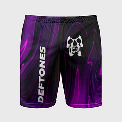 Шорты спортивные мужские Deftones violet plasma, цвет: 3D-принт