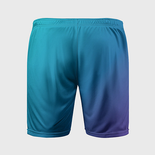 Мужские спортивные шорты Градиент - морская глубина / 3D-принт – фото 2