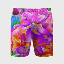 Шорты спортивные мужские Flower Illusion, цвет: 3D-принт