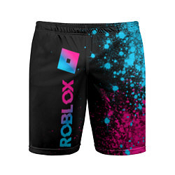 Мужские спортивные шорты Roblox - neon gradient: по-вертикали