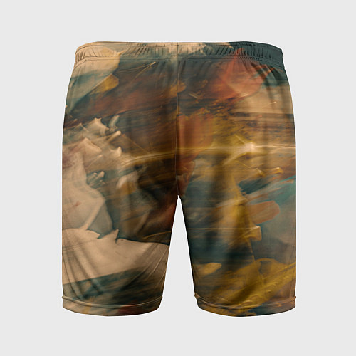 Мужские спортивные шорты Туманные сюрреалистичные краски / 3D-принт – фото 2