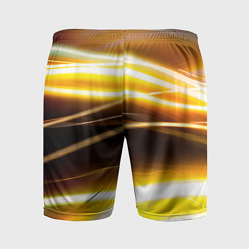 Мужские спортивные шорты Желтые неоновые полосы / 3D-принт – фото 2