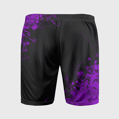 Мужские спортивные шорты Blink 182 фиолетовые брызги / 3D-принт – фото 2