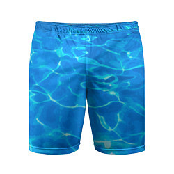 Шорты спортивные мужские Абстрактные волны бассейна - текстура, цвет: 3D-принт