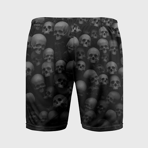 Мужские спортивные шорты Композиция из черепов - Dark / 3D-принт – фото 2