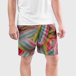 Шорты спортивные мужские Мармеладная лента, цвет: 3D-принт — фото 2