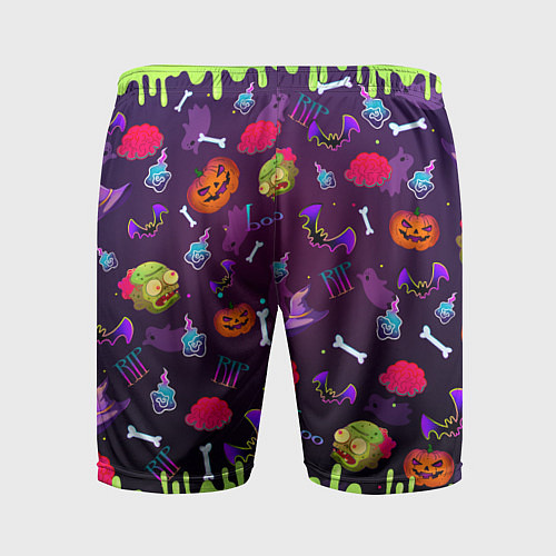 Мужские спортивные шорты RIP halloween / 3D-принт – фото 2