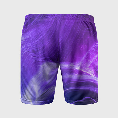 Мужские спортивные шорты Неоновые волны / 3D-принт – фото 2