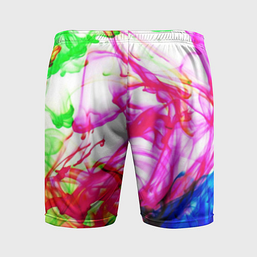 Мужские спортивные шорты Неоновые краски в воде / 3D-принт – фото 2