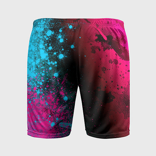Мужские спортивные шорты Bleach - neon gradient: по-вертикали / 3D-принт – фото 2