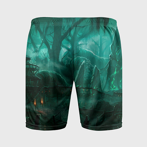 Мужские спортивные шорты Причал у болота / 3D-принт – фото 2