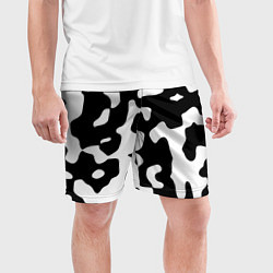 Шорты спортивные мужские Камуфляж Cowskin крупный, цвет: 3D-принт — фото 2