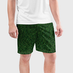 Шорты спортивные мужские Зеленая камуфляжная трава, цвет: 3D-принт — фото 2