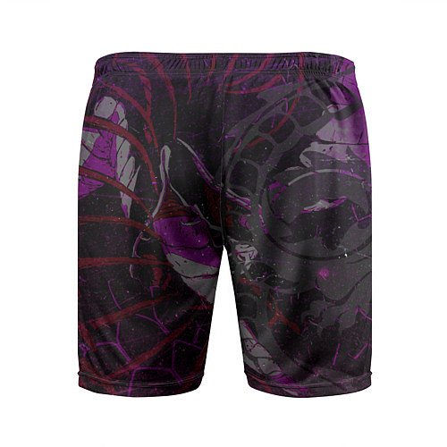 Мужские спортивные шорты Неоновый дракон purple dragon / 3D-принт – фото 2