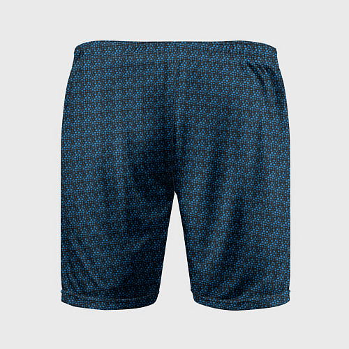 Мужские спортивные шорты Текстура Серьёзный сине-чёрный / 3D-принт – фото 2