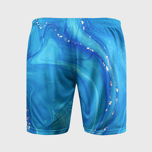 Мужские спортивные шорты Лазурит / 3D-принт – фото 2