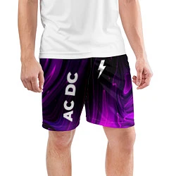 Шорты спортивные мужские AC DC violet plasma, цвет: 3D-принт — фото 2