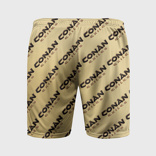 Мужские спортивные шорты Конан эксайлс узор / 3D-принт – фото 2