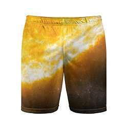 Шорты спортивные мужские Солнце в космосе, цвет: 3D-принт