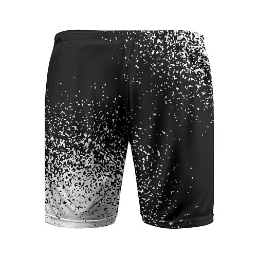 Мужские спортивные шорты Slipknot и рок символ на темном фоне / 3D-принт – фото 2