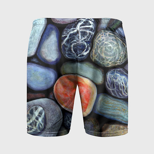 Мужские спортивные шорты Цветные камушки / 3D-принт – фото 2