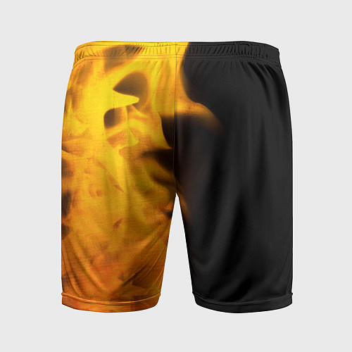 Мужские спортивные шорты PUBG - gold gradient: по-вертикали / 3D-принт – фото 2