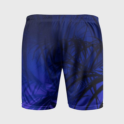 Мужские спортивные шорты Пальма в неоновом свете / 3D-принт – фото 2