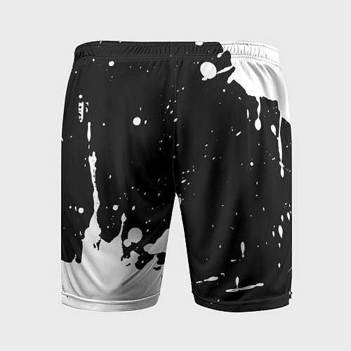 Мужские спортивные шорты Maneskin и рок символ на темном фоне / 3D-принт – фото 2