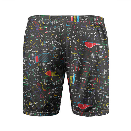 Мужские спортивные шорты Шпаргалка по математике с формулами / 3D-принт – фото 2