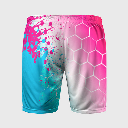 Мужские спортивные шорты Great Wall neon gradient style: по-вертикали / 3D-принт – фото 2