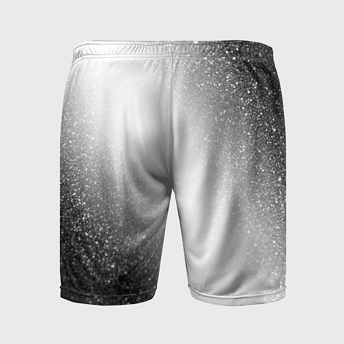 Мужские спортивные шорты My Chemical Romance glitch на светлом фоне: надпис / 3D-принт – фото 2